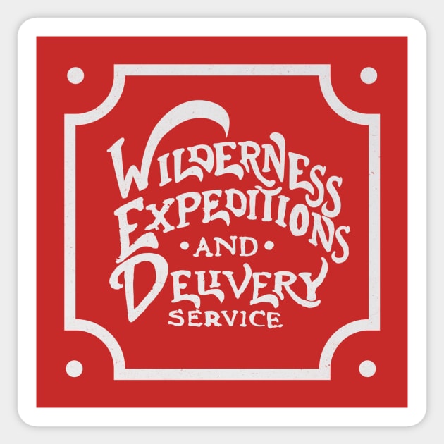 Wilderness Expeditions and Delivery Service Sticker by EdwardLarson